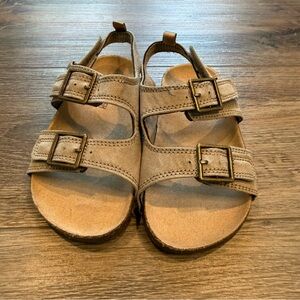 OshKosh B'gosh Tan Double-Buckle Kids Sandals